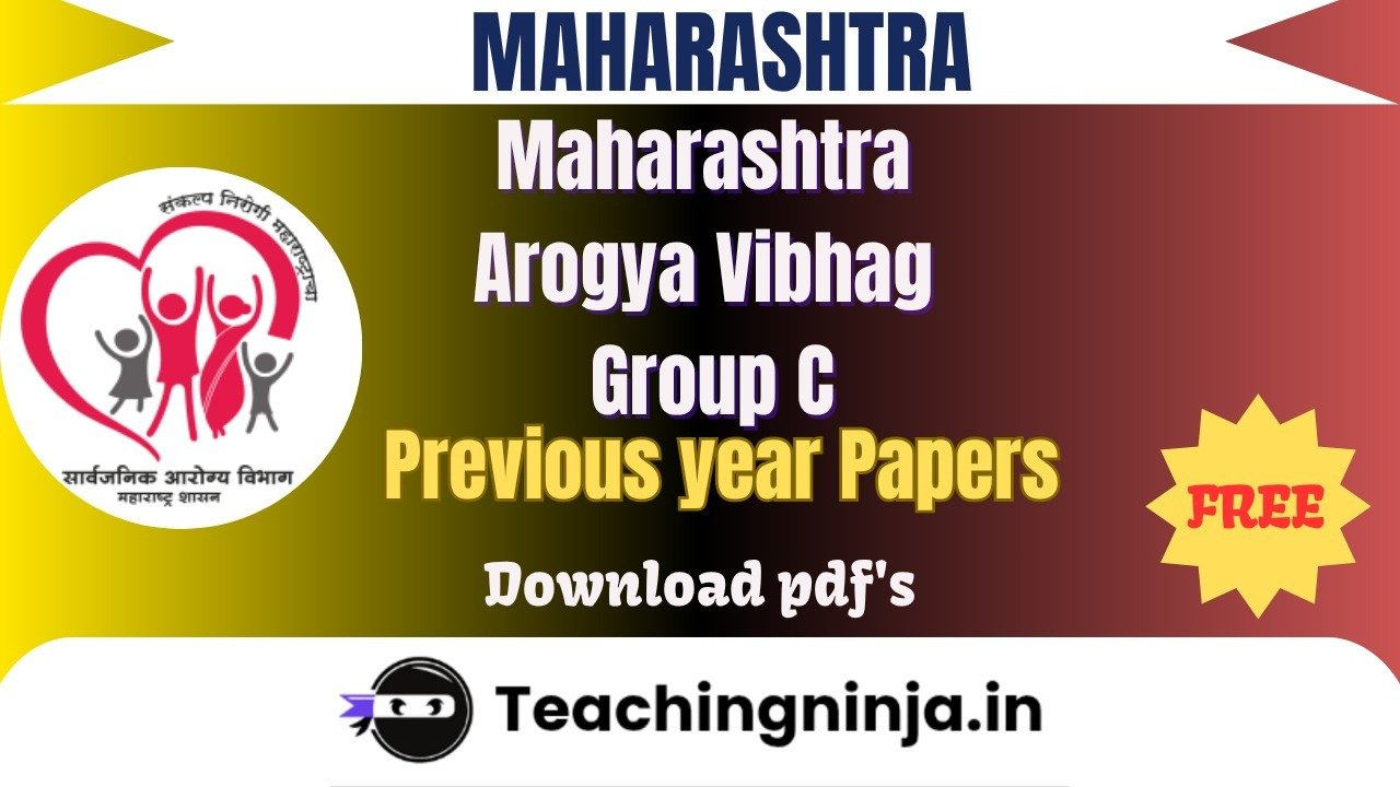 Maharashtra Arogya Vibhag Group C 2023 Pyp Pdf Free Download
