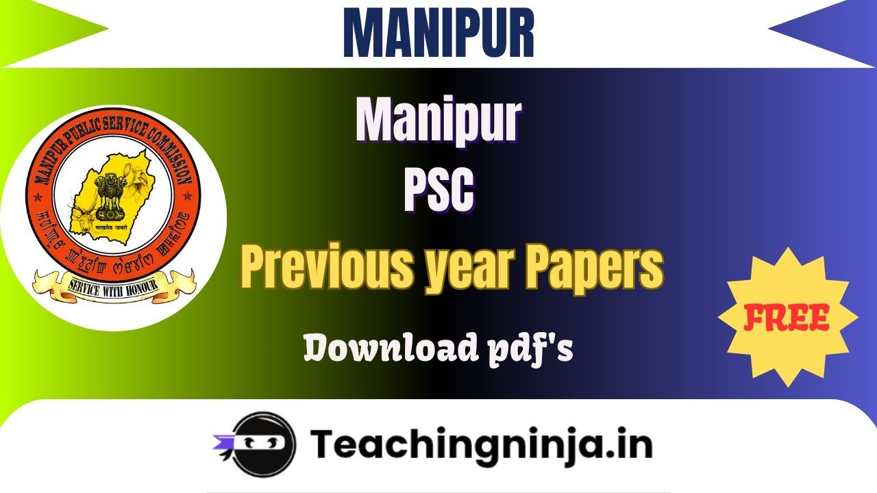 Manipur PSC 2023 Previous Papers Download Free Pdfs