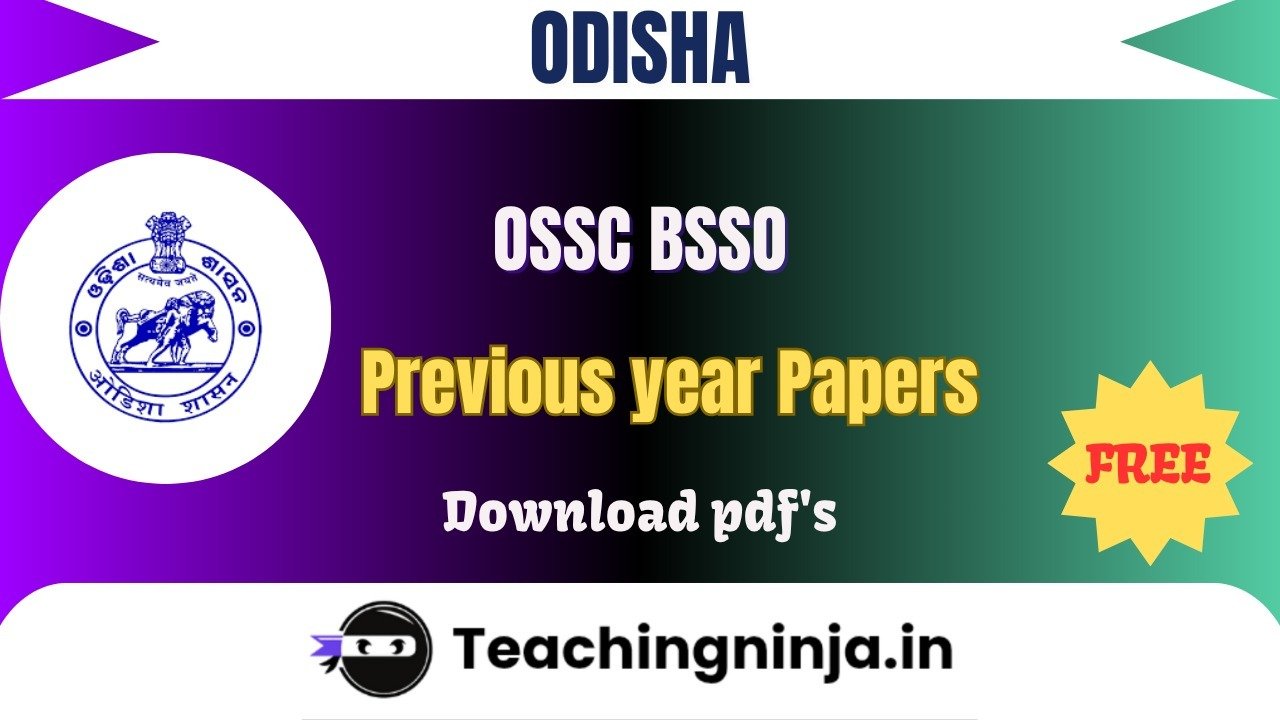 OSSC BSSO 2022 Previous Papers Download Free Pdfs