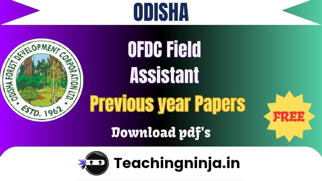 OFDC Field Assistant 2021 Previous Paper Free Pdf Download