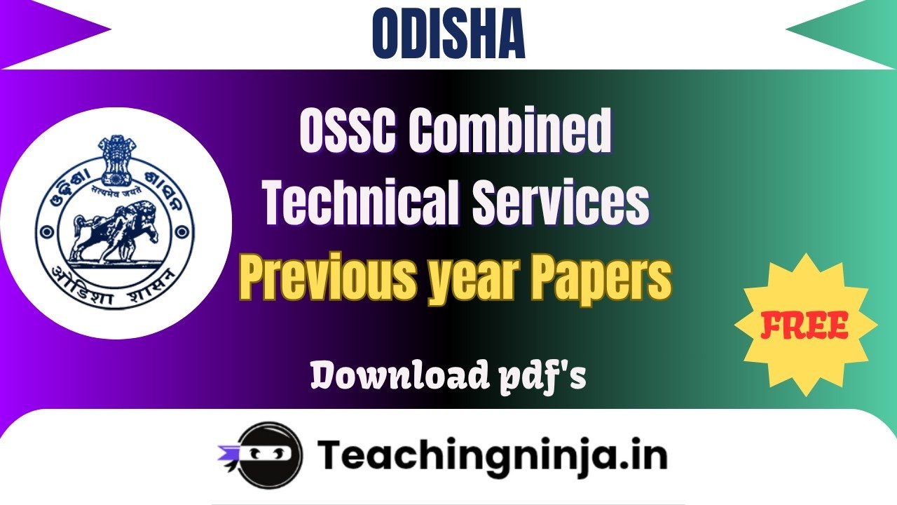 OSSC Combined Technical Services 2025 Pyp Free Pdf Download