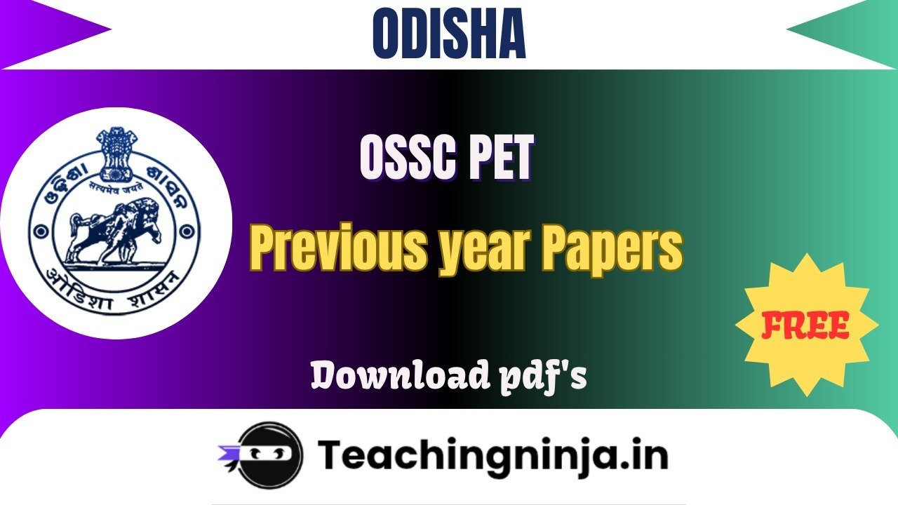 OSSC PET 2023 Previous Papers Free Download Pdfs