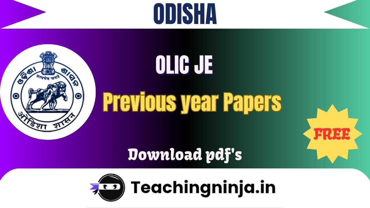 OLIC JE 2023 Previous Paper Download Free Pdfs