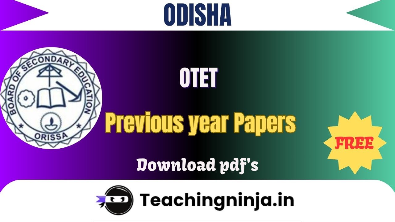 OTET 2024 Previous Papers Download Free Pdfs