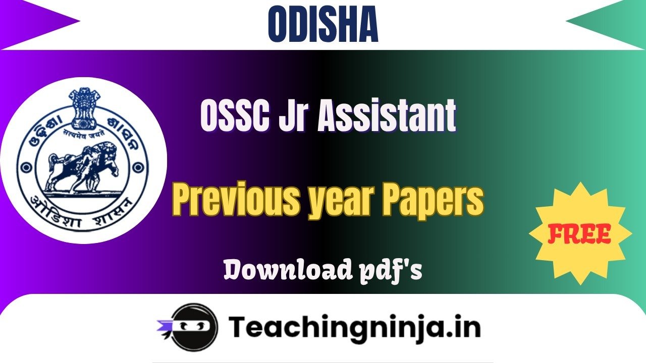 OSSC Jr Assistant 2019 Previous Paper Download Free Pdfs