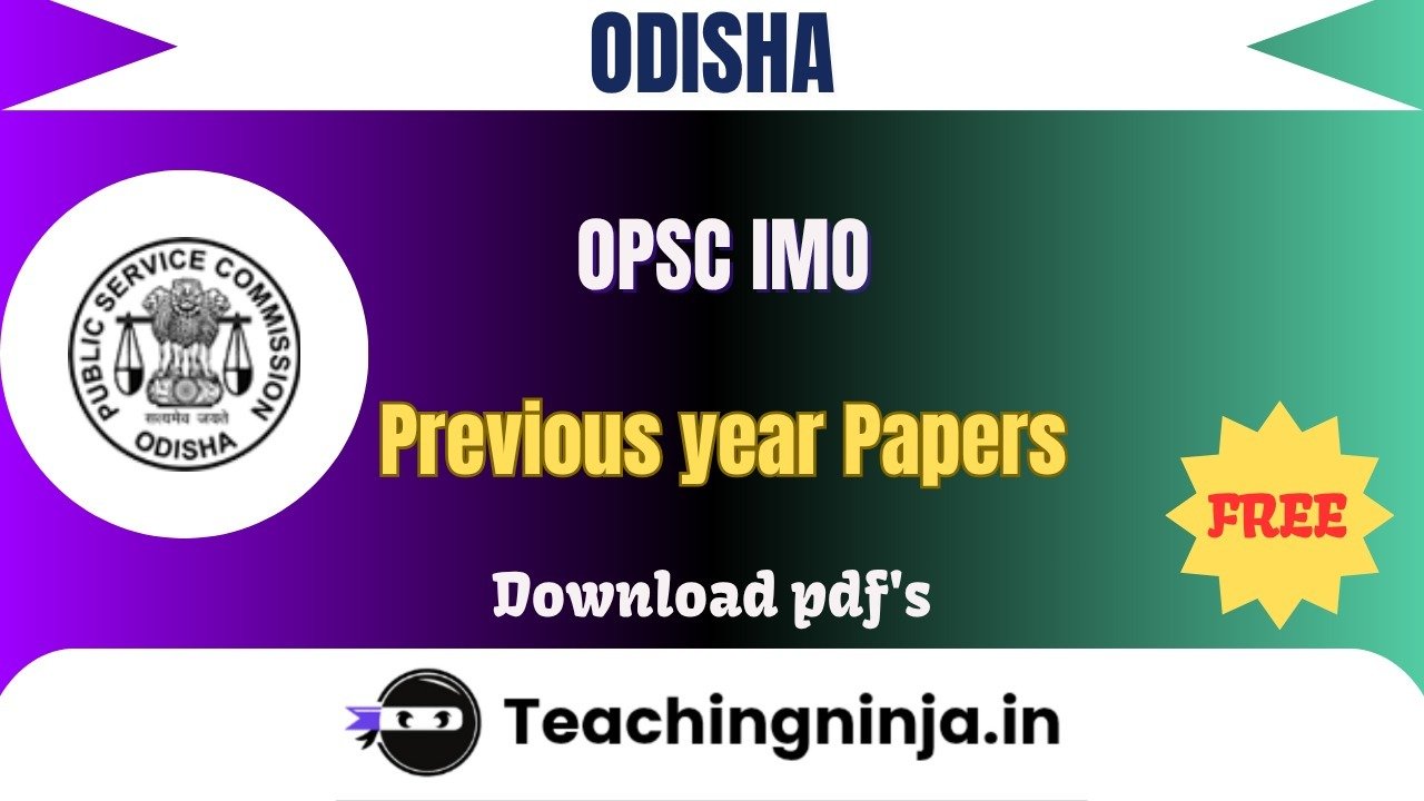 OPSC IMO 2022 Previous Papers Free Download Pdfs