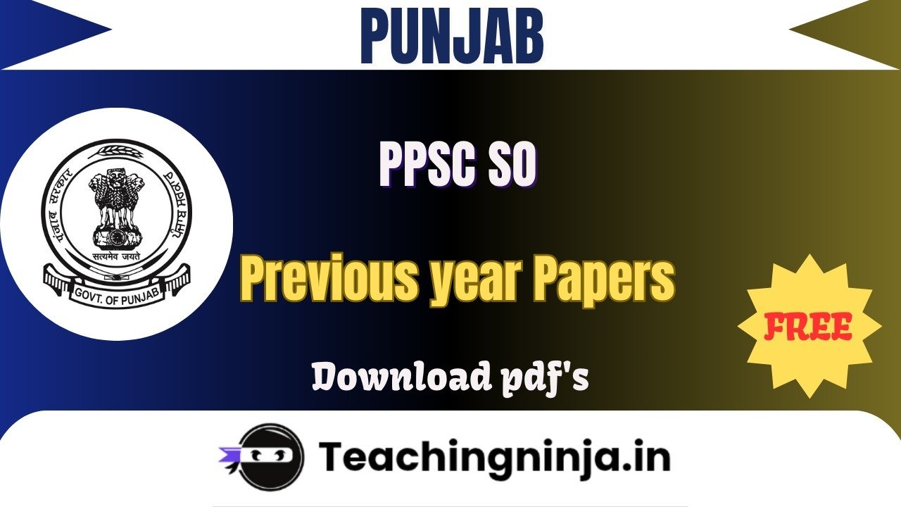 PPSC SO 2023 Previous Papers Download Free Pdfs