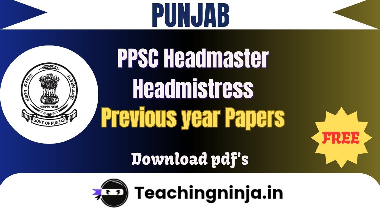 PPSC Headmaster Headmistress 2020 Pyp Free Pdfs Download