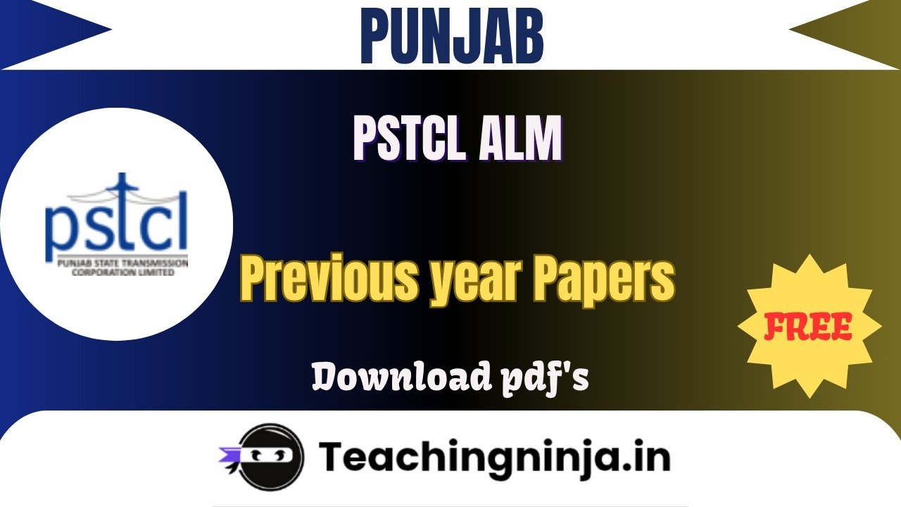 PSTCL ALM 2023 Previous Papers Free Download Pdfs