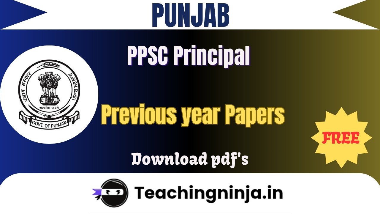 PPSC Principal 2024 Previous Papers Download Free Pdfs
