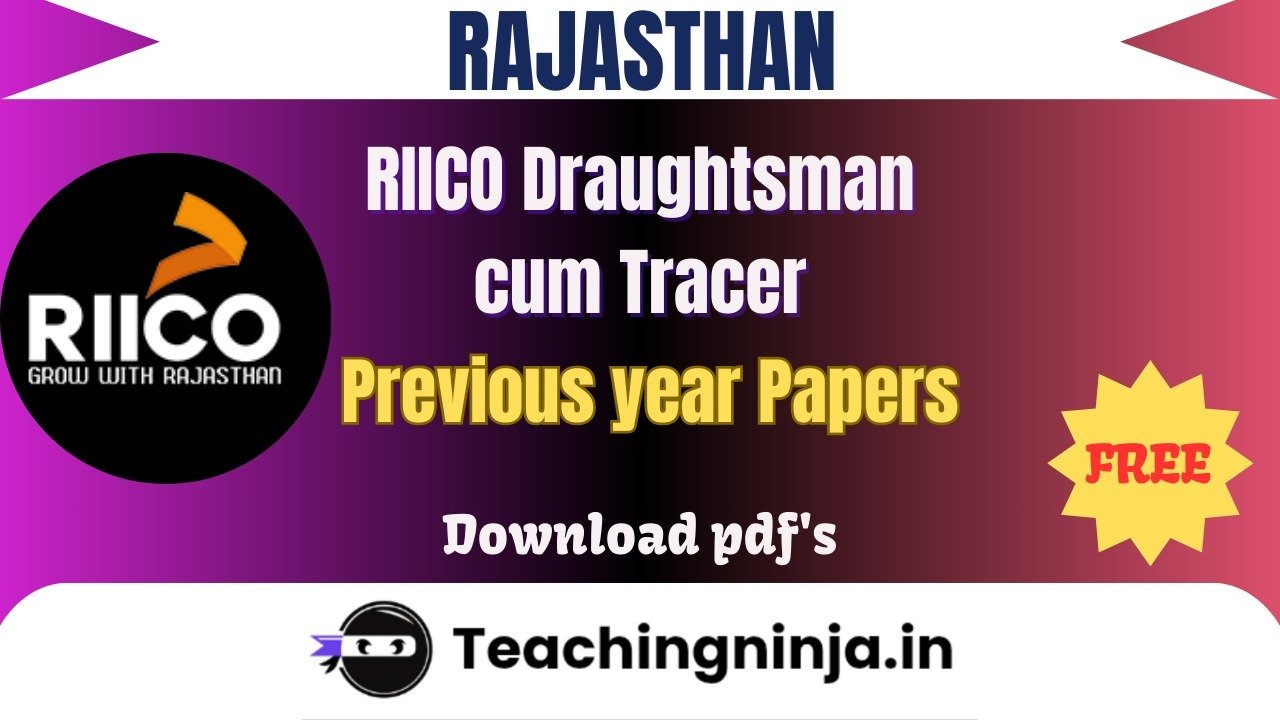 RIICO Draughtsman cum Tracer 2021 Pyp Free Pdfs Download