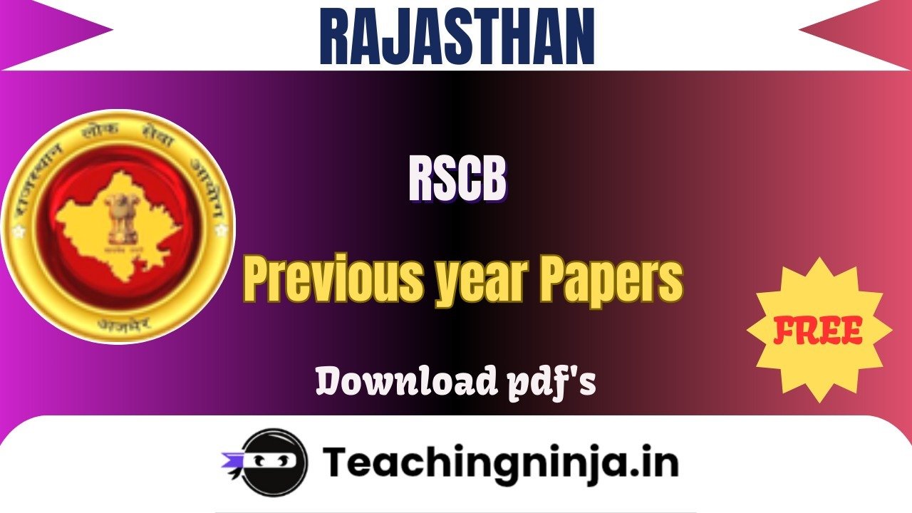 RSCB 2021 Previous Papers Free Download Pdfs