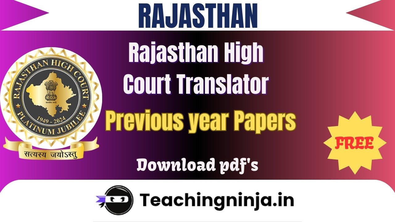 Rajasthan High Court Translator 2020 Pyps Free Pdfs Download