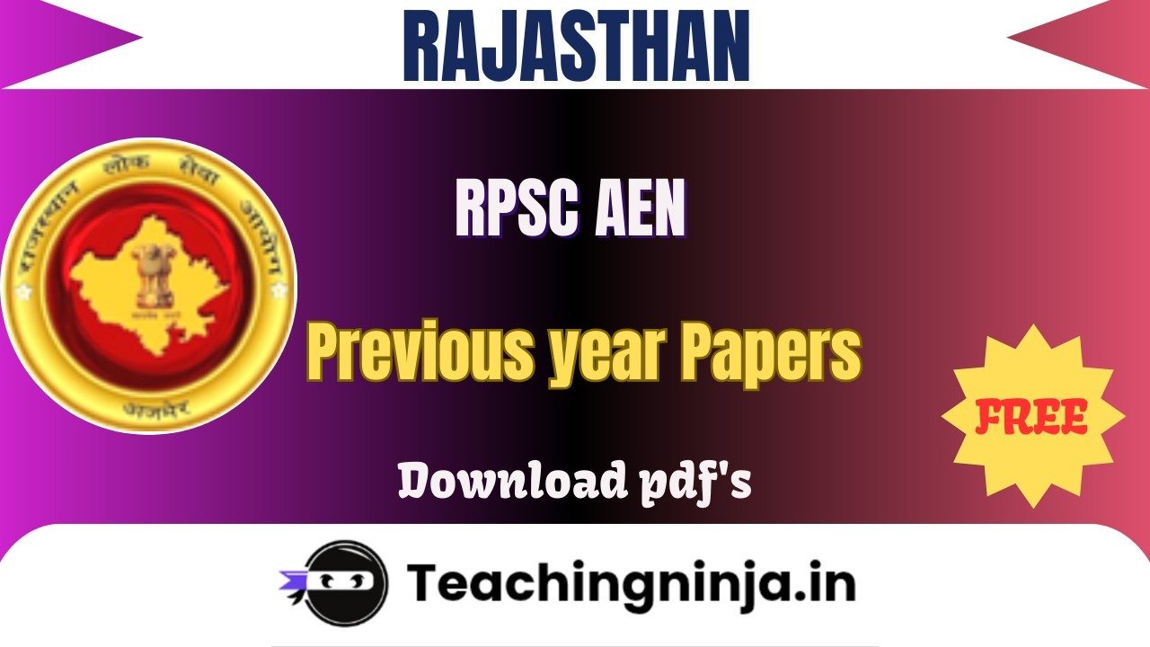 RPSC AEN 2023 Previous Papers Free Download Pdfs