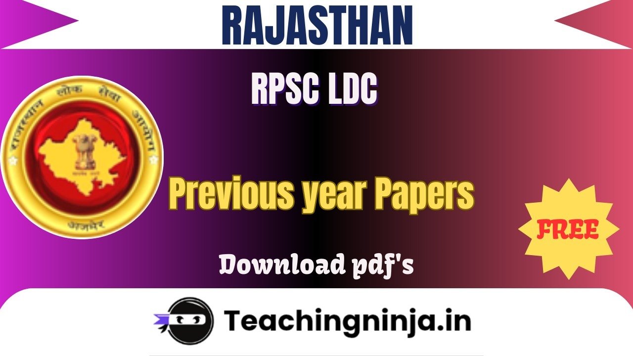 RPSC LDC 2011 Previous Papers Free Download Pdfs