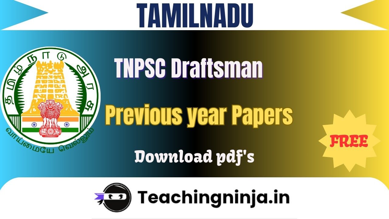 TNPSC Draftsman 2023 Previous Paper Free Download Pdfs