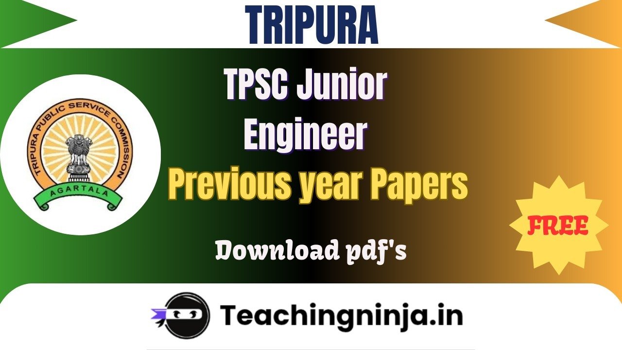 TPSC Junior Engineer 2023 Previous Papers Free Pdf Download