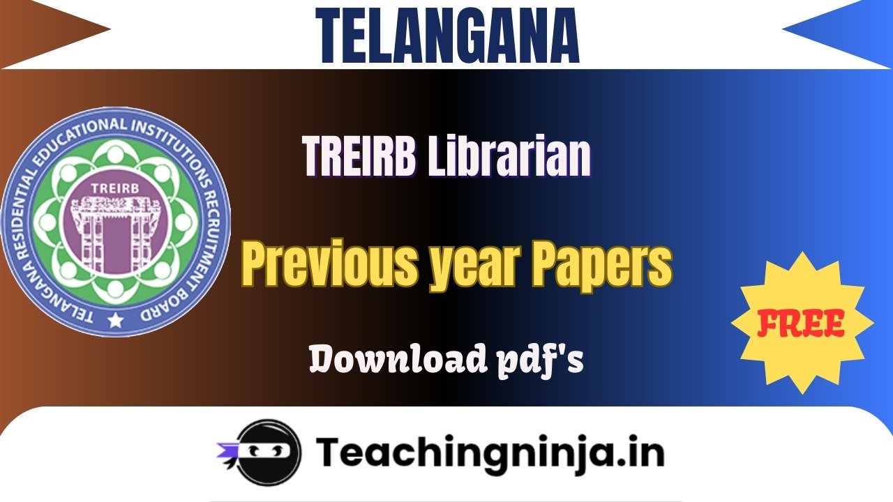 TREIRB Librarian 2023 Previous Paper Download Pdf Free