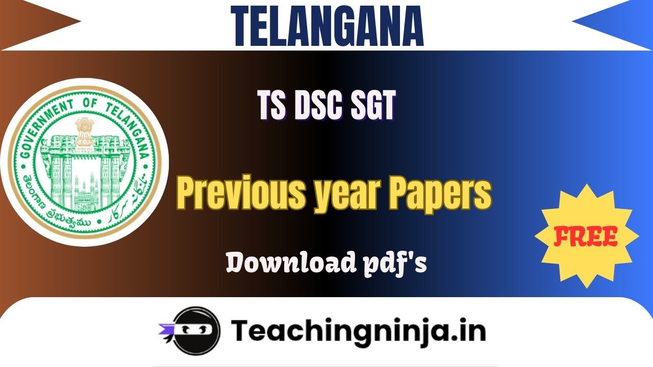 TS DSC SGT 2024 Previous Papers Free Download Pdfs