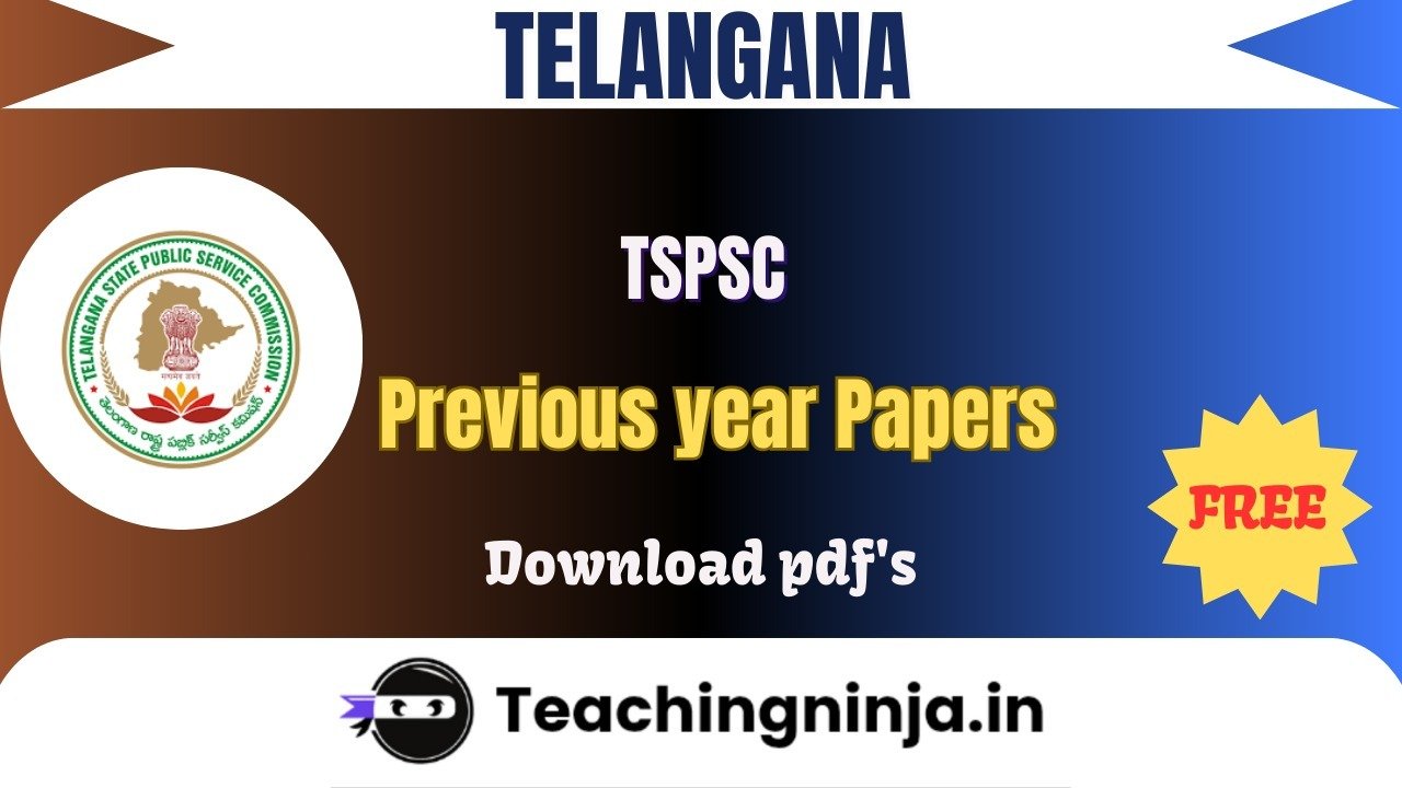 TSPSC 2017 Previous Papers Free Download Pdfs