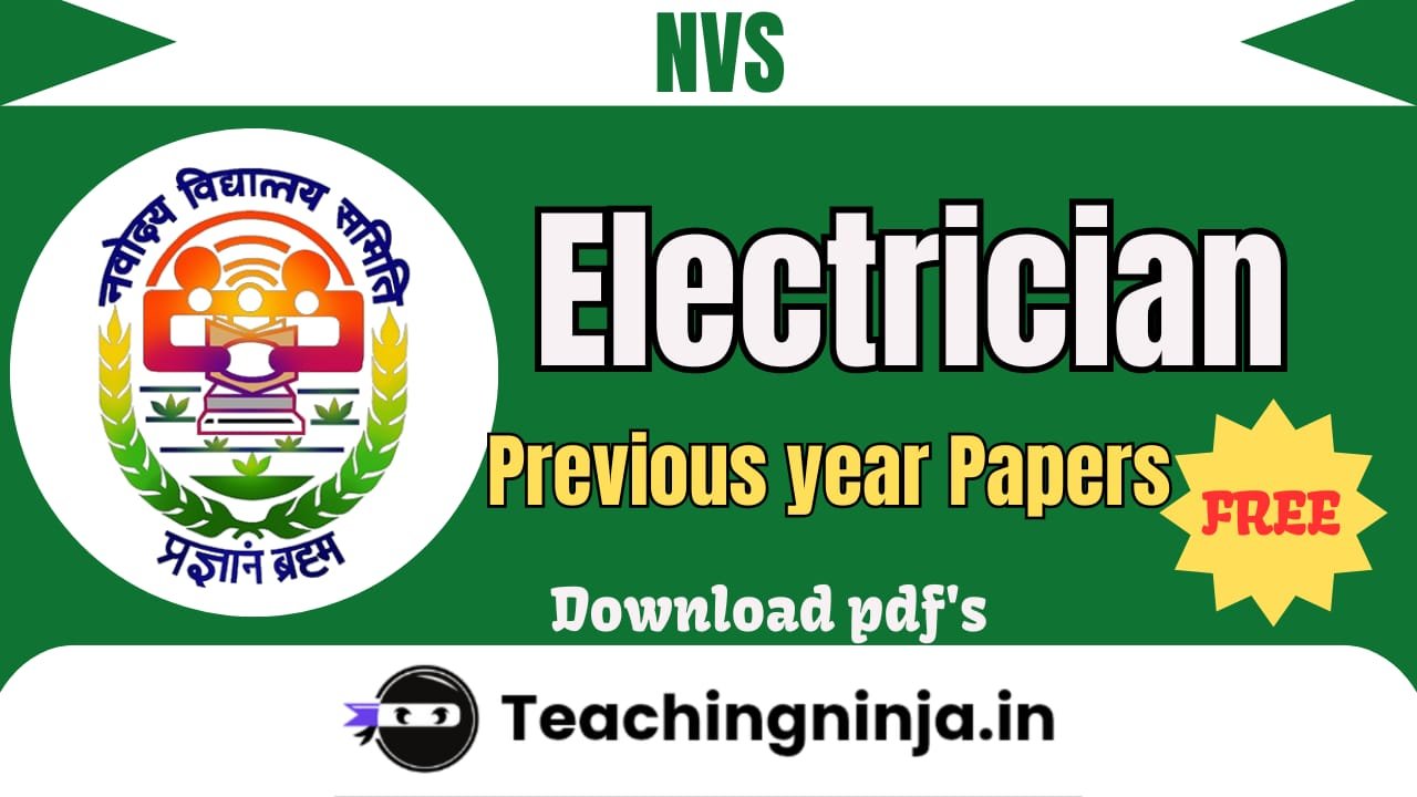 NVS Electrician Previous Papers Pdf Free Download