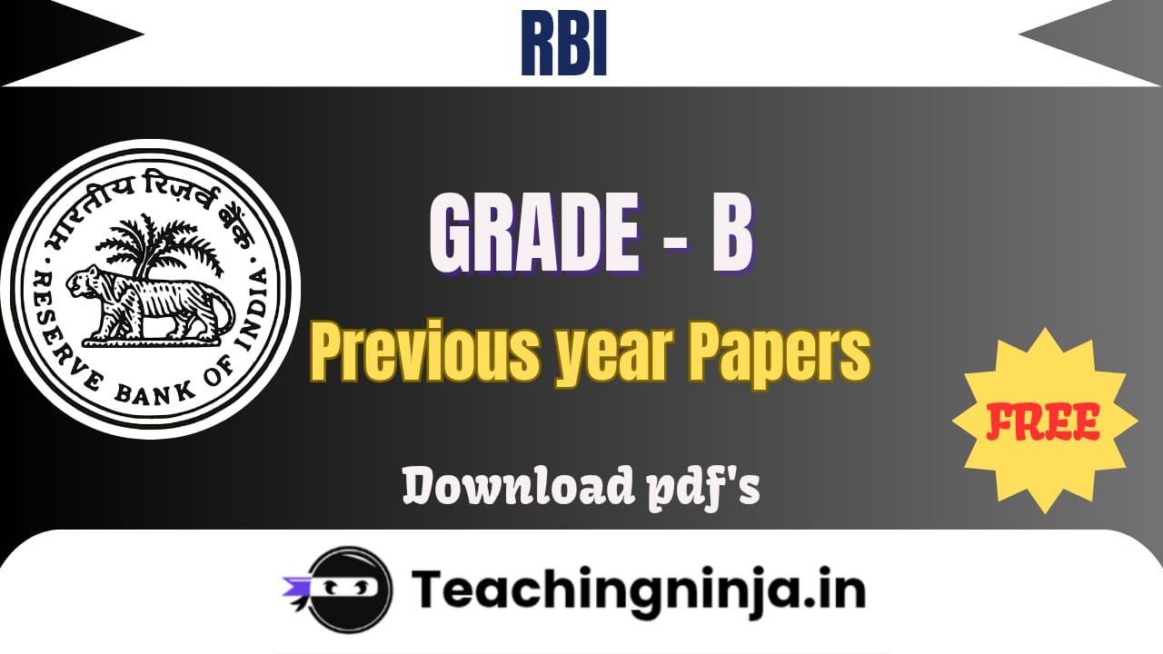 RBI Grade B 2025 Previous Paper Free pdf downlaod