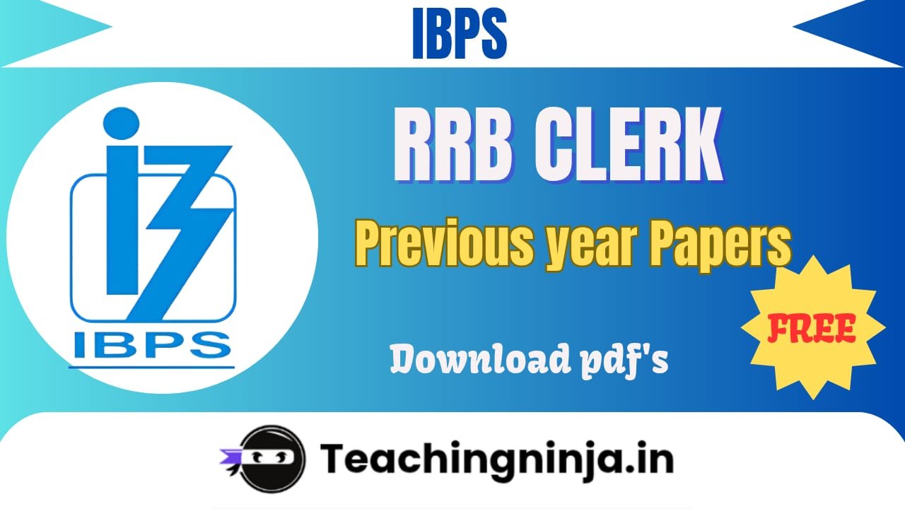 IBPS RRB Clerk 2025 Previous Paper Pdf Free