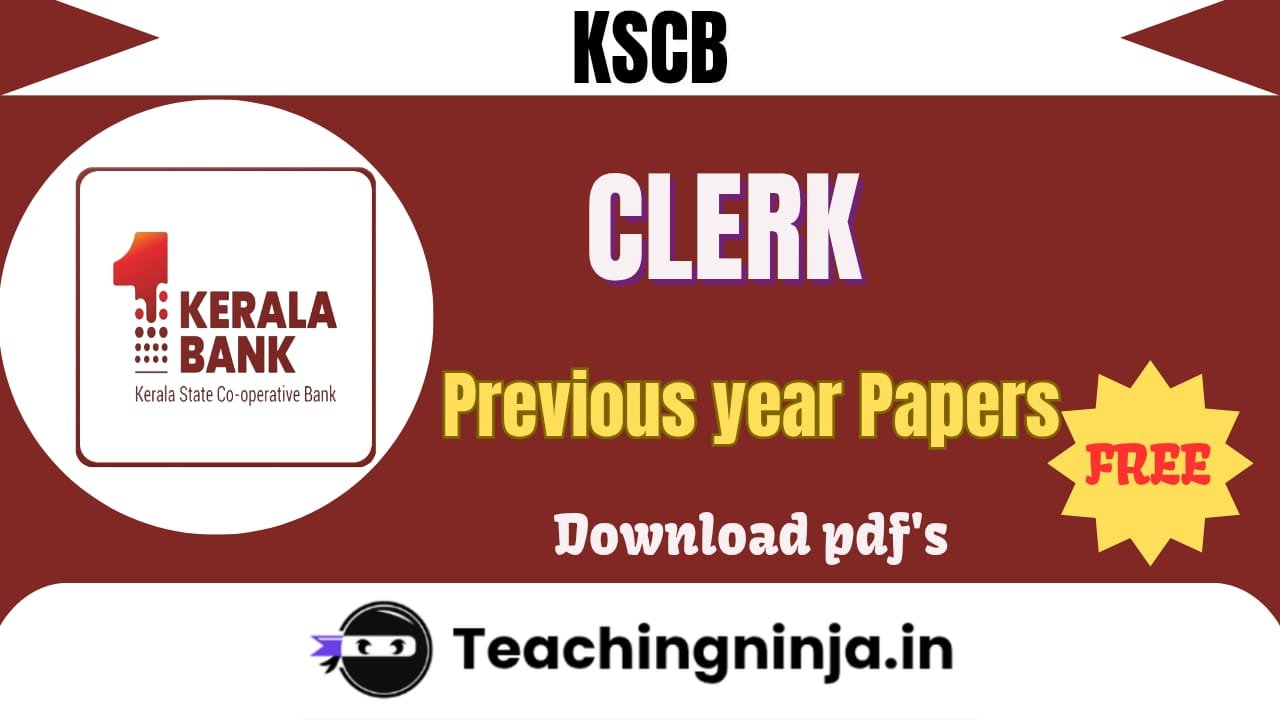 KSCB Clerk 2025 Previous Paper Pdf Free