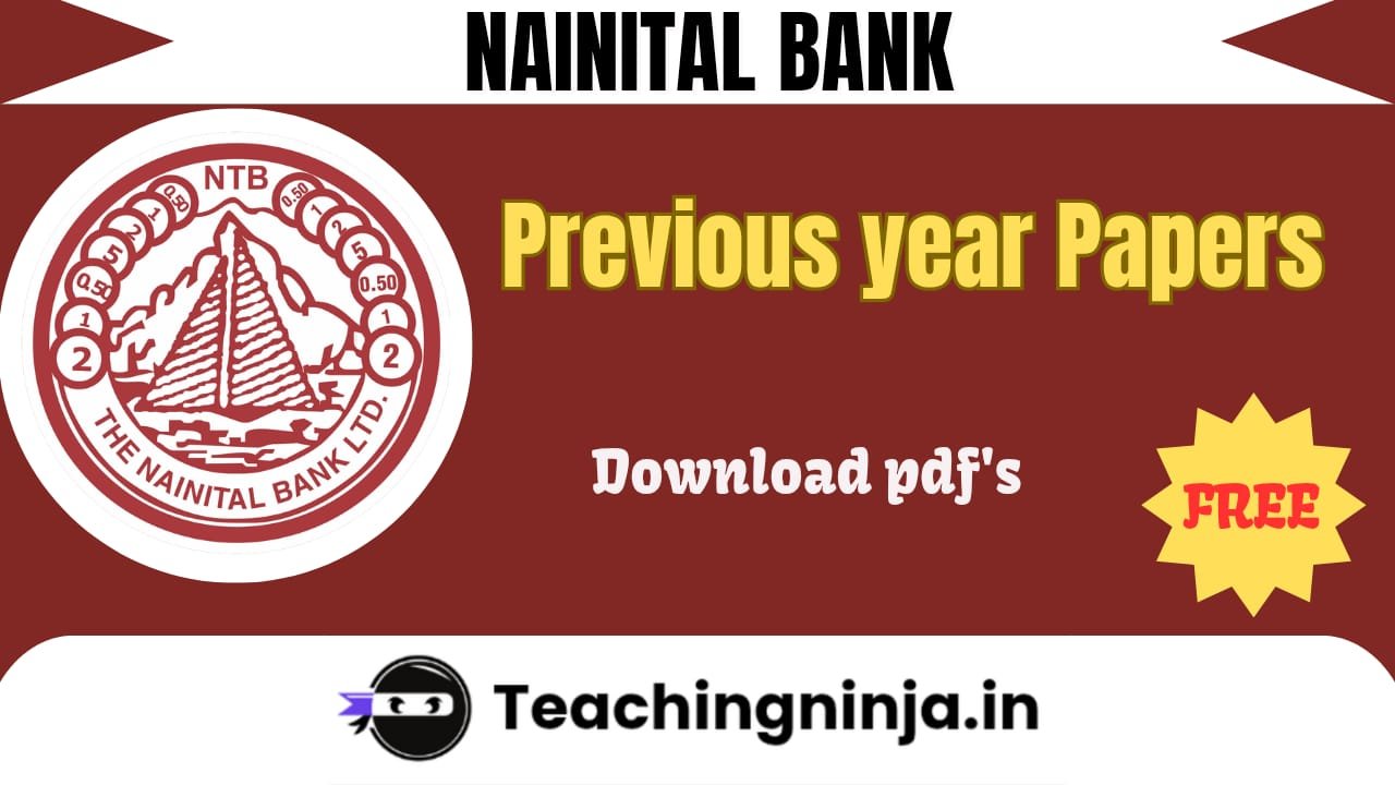 Nainital Bank 2025 Previous Papers Download Pdf