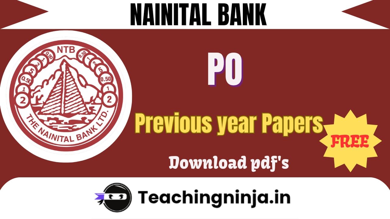 Nainital Bank PO 2025 Previous Papers Pdf Free
