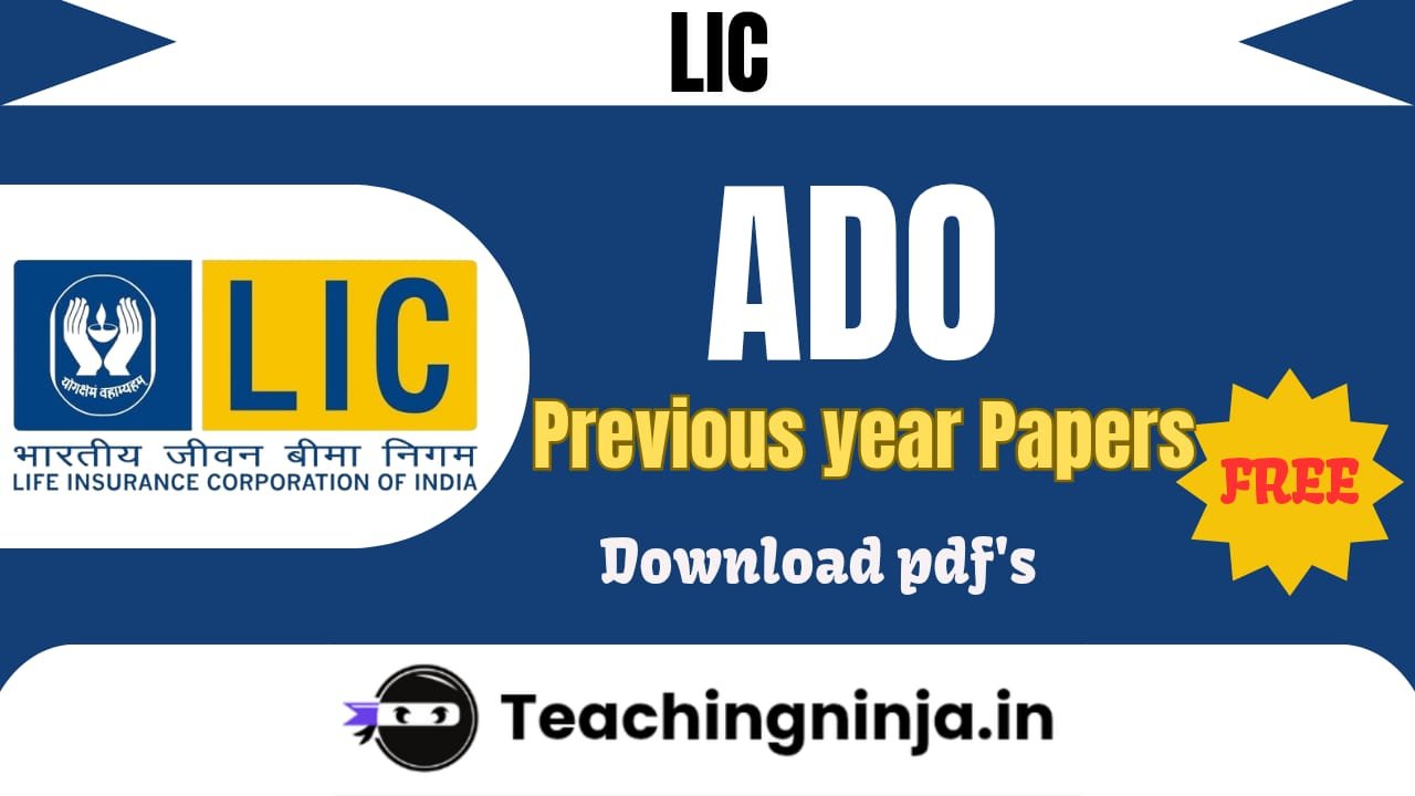 LIC ADO 2026 Previous Papers Pdf Free download