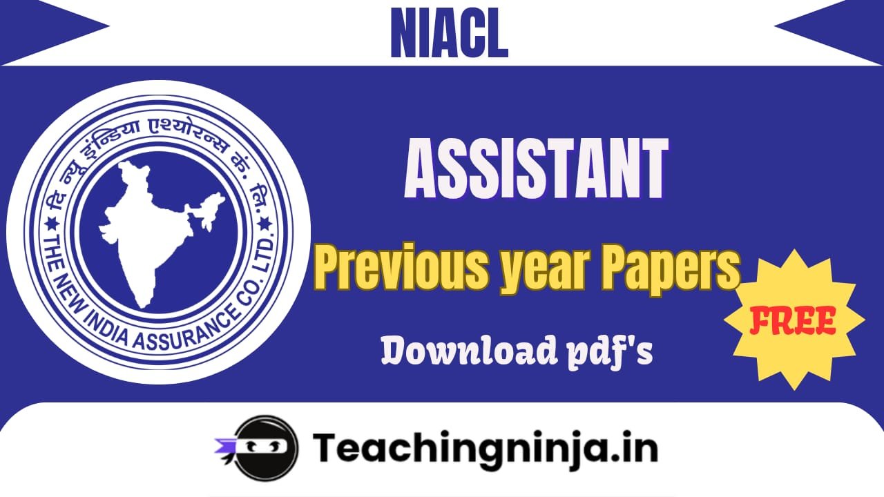 NIACL Assistant 2026 Previous Papers Pdf Download