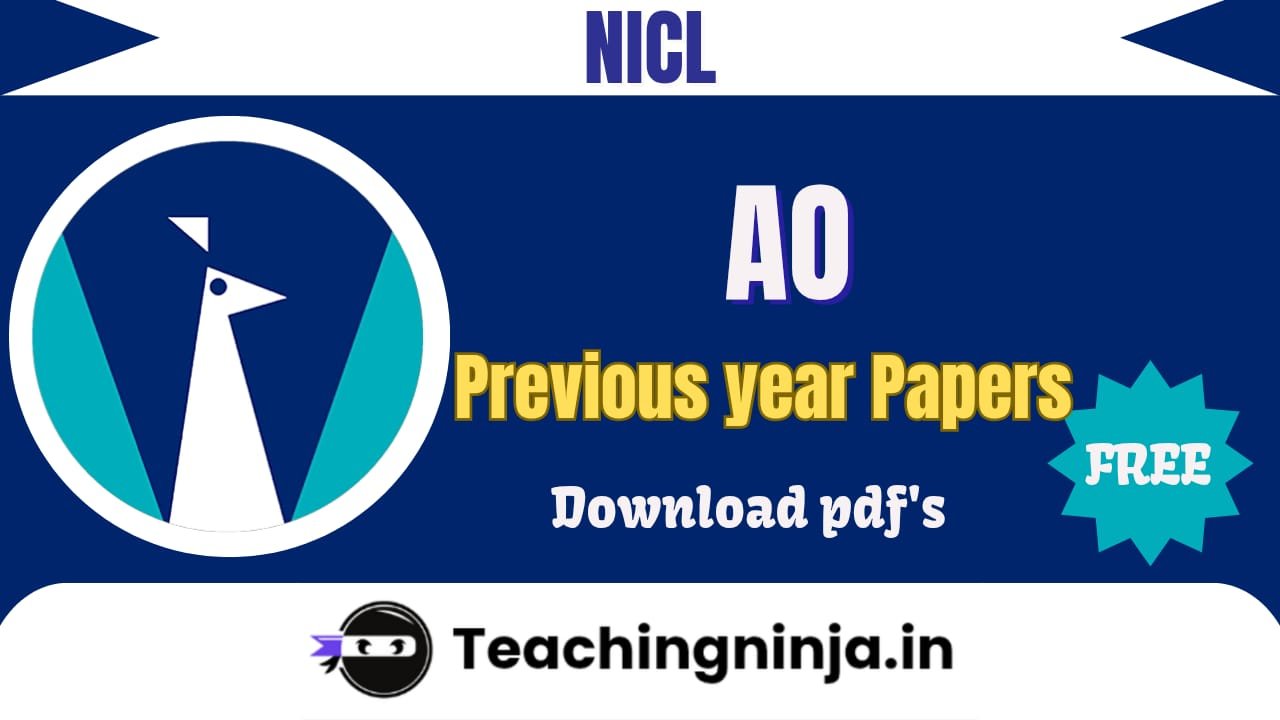 NICL AO Previous Papers Pdf Free Download