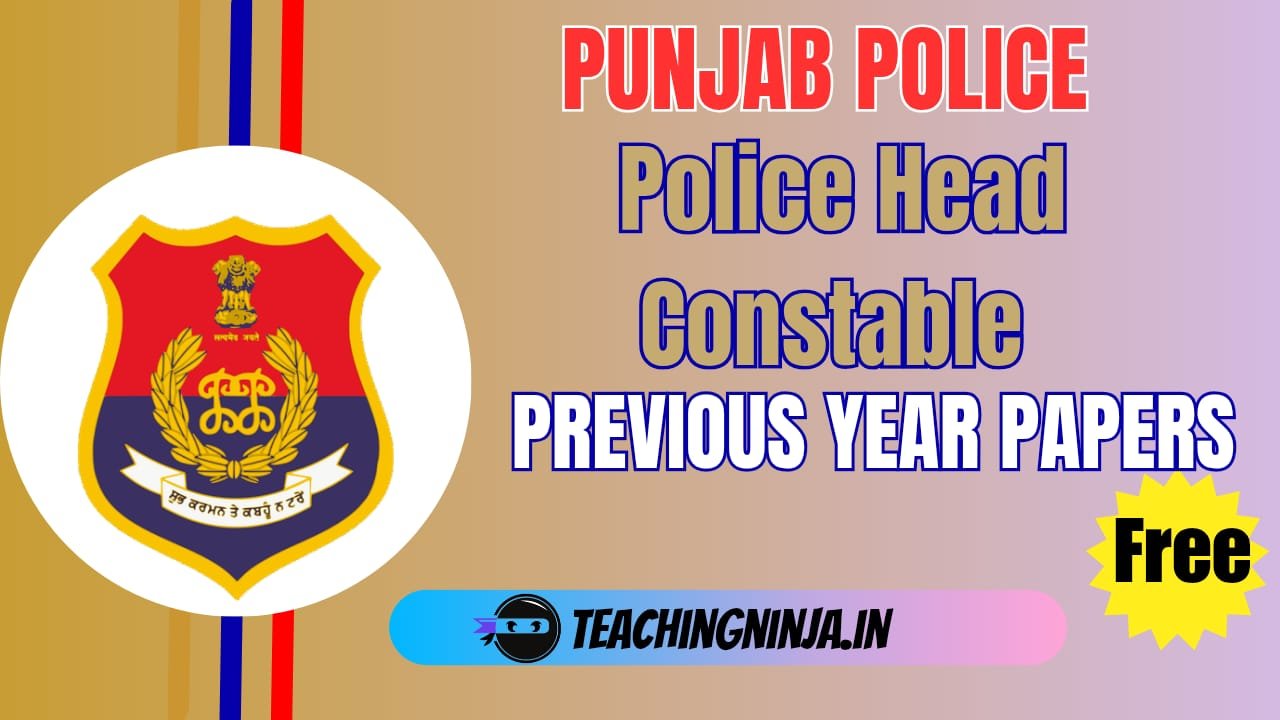 Punjab Police Head Constable Previous Year Papers