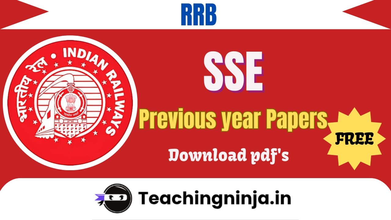 RRB SSE Previous Year Papers Pdf Free Download