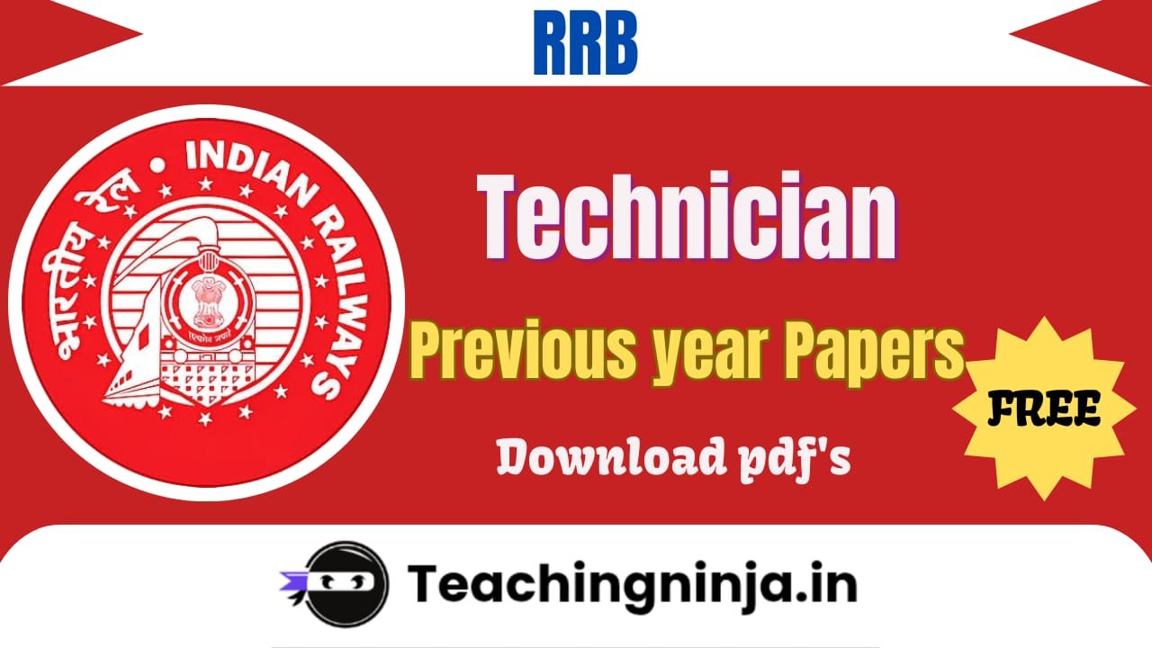 RRB Technician Previous Year Papers Pdf Download