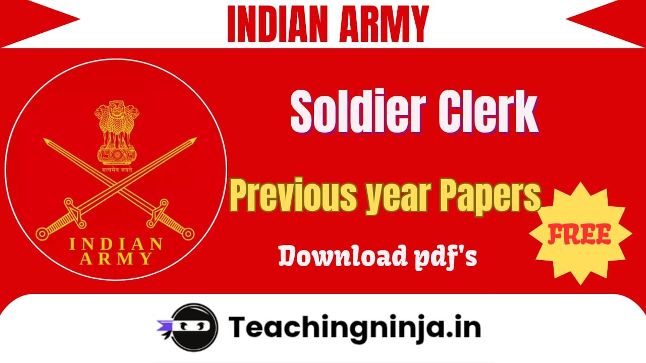 Army Soldier Clerk Previous Papers Pdf Download