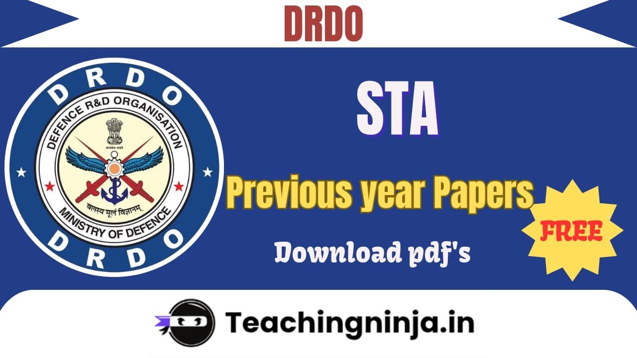 DRDO STA Previous Papers Pdf Free Download