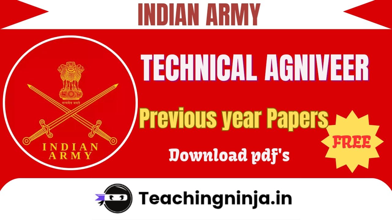 Indian Army Technical Agniveer Previous Papers Pdf Download