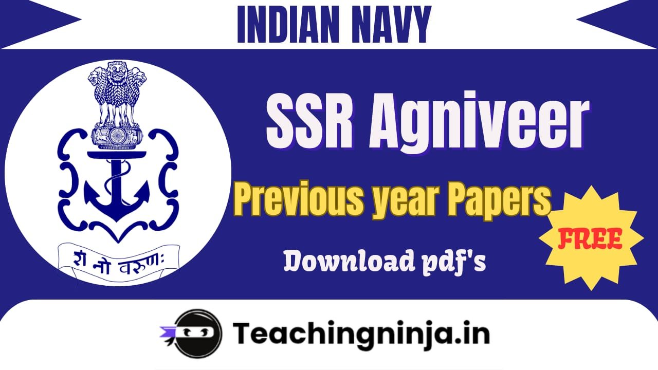 Indian Navy SSR Agniveer Previous Papers Pdf