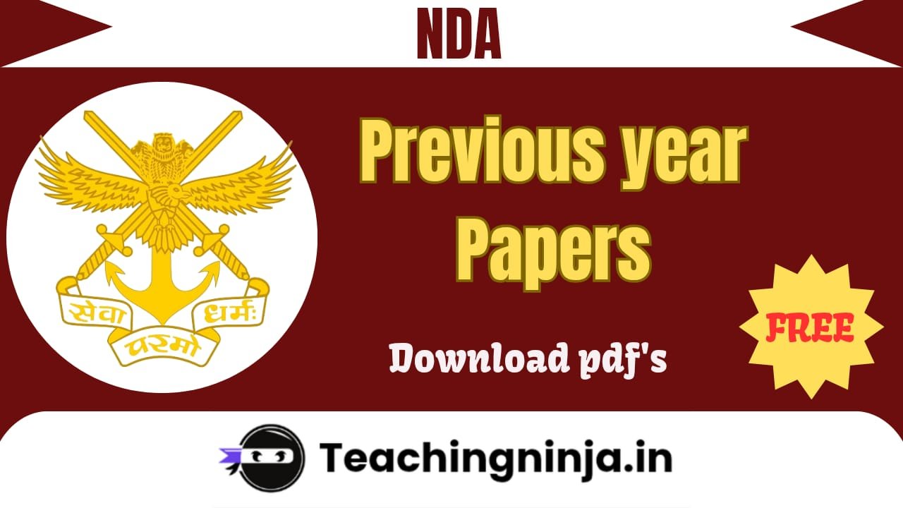 NDA 2026 Previous Year Papers Pdf Free Download