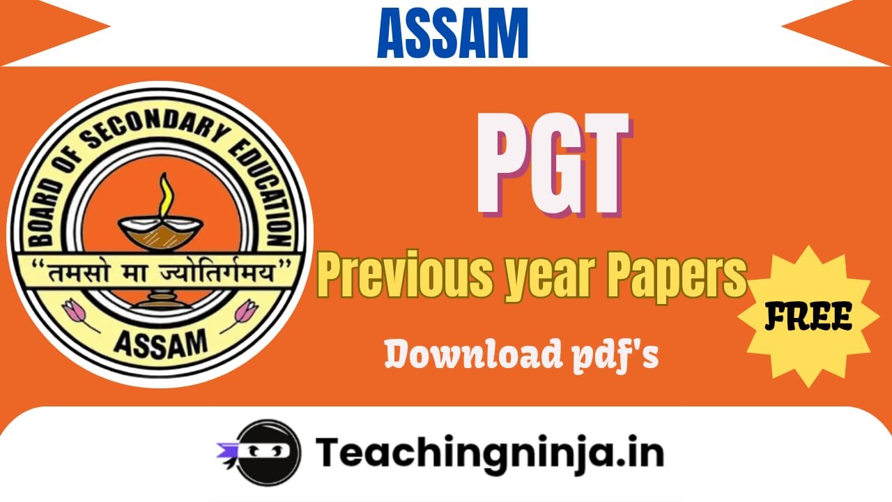 Assam PGT Previous Year Papers Pdf Free Download