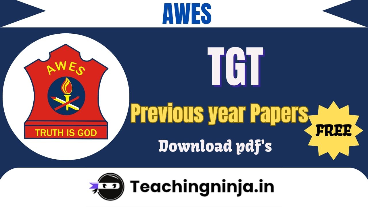 AWES TGT 2026 Previous Papers Pdf Free Download