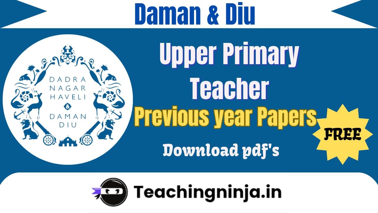 Daman and Diu UPT Previous Paper Pdf Download