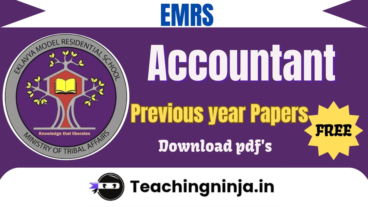 EMRS Accountant 2025 Previous Papers Pdf Free