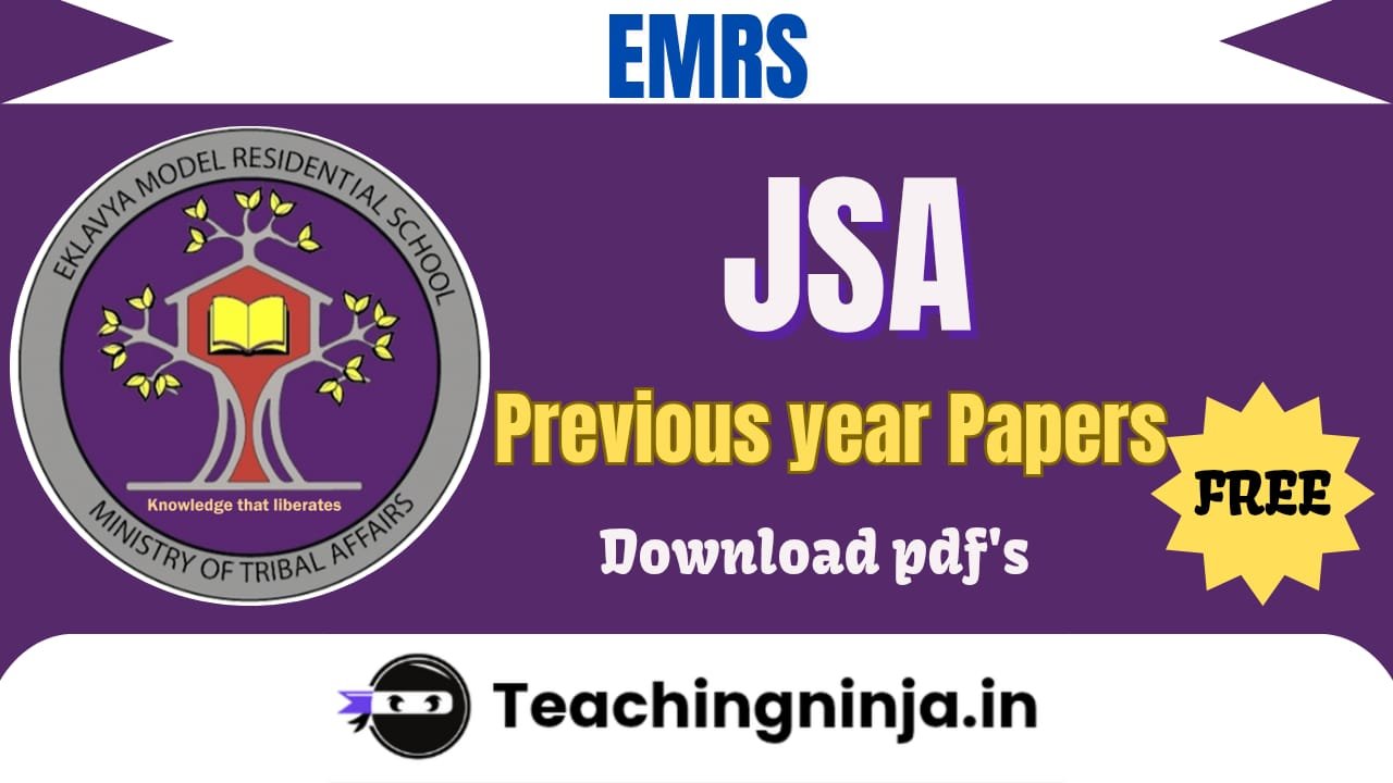 EMRS JSA 2025 Previous Papers Pdf Free Download
