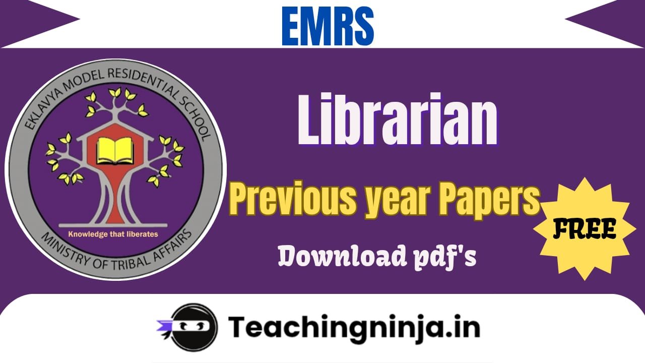 EMRS Librarian Previous Papers Pdf Free Download