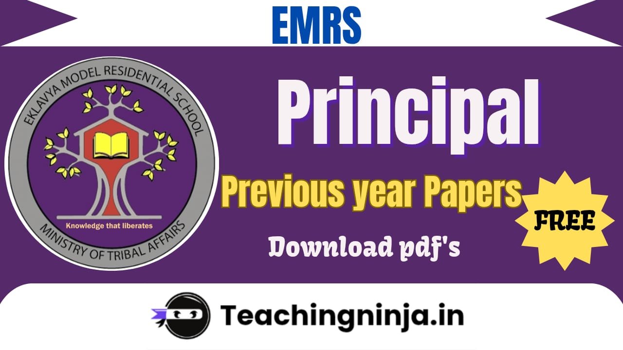 EMRS Principal Previous Papers Pdf Free Download