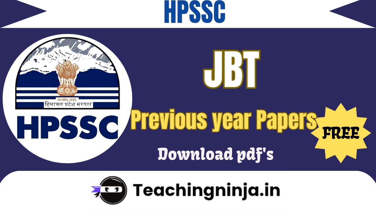HP JBT 2025 Previous Papers Pdf Fee Download