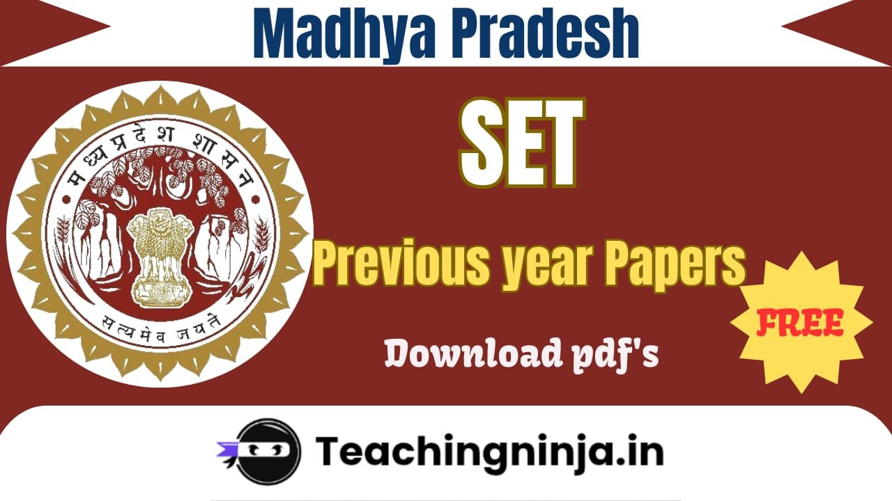 MP SET 2025 Previous Papers Pdf Free Download